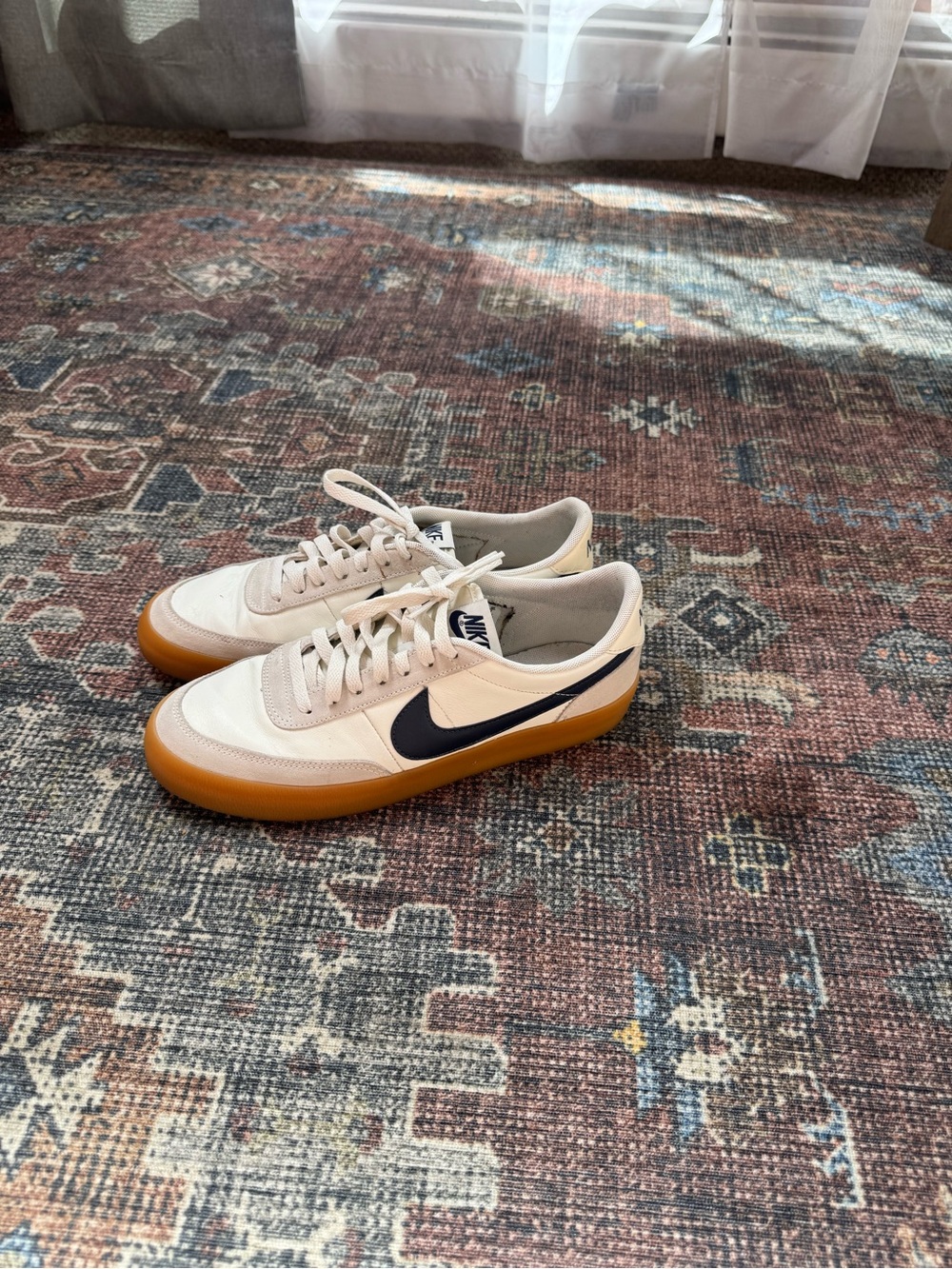 Nike Men’s Kill-Shot Sneakers in Cream, Navy and Gum